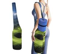 DWTJKMS Scenic Hawaii Golf Tropical Yoga Mat Bag, resistente tela Yoga Mat Storage Bag con bottiglia d'acqua tasca e fondo bagnato borsa, si adatta alla maggior parte dei tappetini da yoga dimensioni