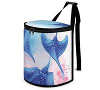 DWTJKMS Sea Animals Stingrays Car Trash Can con coperchio Grande capacità Appeso Auto Trash Bin a prova di perdite Impermeabile Pattumiera Auto Must Haves Accessori interni