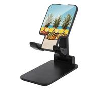 DWTJKMS Seaside Beach - Supporto per telefono cellulare con motivo geometrico a ananas, doppia piegatura, regolabile in altezza, portatile, supporto per cellulare, da scrivania, adatto a tutti gli