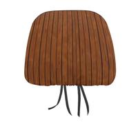DWTJKMS Set di 2 copri poggiatesta per auto, con motivo in legno, regolabili, riutilizzabili, accessori per interni auto, in stile vintage, per la maggior parte delle auto