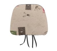 DWTJKMS Set di 2 copri poggiatesta per auto, regolabili, riutilizzabili, accessori per interni auto, stile vintage, per la maggior parte delle auto