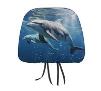 DWTJKMS Set di 2 copri poggiatesta per auto, regolabili, riutilizzabili, accessori per sedili interni auto, stile vintage, per la maggior parte delle auto