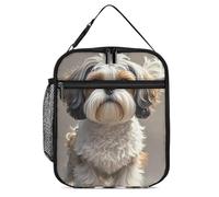 DWTJKMS Shih Tzu Borsa termica per il pranzo, a prova di perdite, per uomini e donne, con manico, riutilizzabile, isolata, per ufficio, lavoro, picnic
