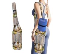 DWTJKMS Simpatica borsa per tappetino da yoga GuineaPig, in tela resistente, con tasca per bottiglia d'acqua e borsa bagnata inferiore, adatta alla maggior parte dei tappetini da yoga