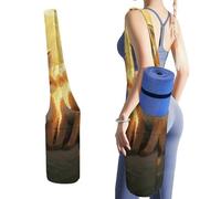 DWTJKMS Simpatica borsa per tappetino da yoga, in tela resistente, con tasca per bottiglia d'acqua e borsa bagnata inferiore, adatta alla maggior parte dei tappetini da yoga