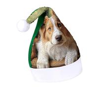 DWTJKMS Simpatico cappello di Babbo Natale animale animale classico cappello di Natale spesso cappello di Natale con paillettes divertente vacanza invernale Cap