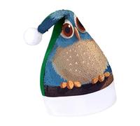 DWTJKMS Simpatico cappello di Babbo Natale gufo cartone animato classico cappello di Natale spesso cappello di Natale con paillettes divertente vacanza invernale berretto