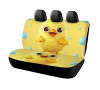 DWTJKMS Simpatico coprisedile giallo a forma di pollo, protezione antiscivolo per sedile posteriore, durevole, antigraffio, dimensioni universali, adatto per auto, camion e SUV
