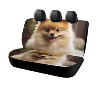 DWTJKMS Simpatico coprisedile per auto con cane Pomerania, protezione antiscivolo per sedile posteriore, durevole, antigraffio, misura universale, adatto per auto, camion e SUV