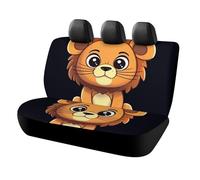 DWTJKMS Simpatico coprisedile per auto con leone in stile cartone animato, protezione antiscivolo per sedile posteriore, durevole, antigraffio, dimensioni universali, adatto per auto, camion e SUV