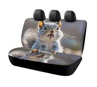 DWTJKMS Simpatico coprisedile per auto con scoiattolo, protezione antiscivolo per sedile posteriore, durevole, antigraffio, dimensioni universali, adatto per auto, camion e SUV