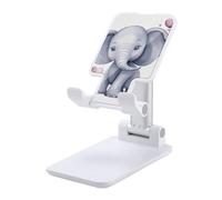 DWTJKMS Simpatico elefante supporto per telefono cellulare doppio pieghevole, altezza regolabile supporto per telefono cellulare portatile culla dock desktop si adatta a tutti gli smartphone stile
