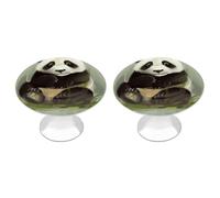 DWTJKMS Simpatico piccolo panda maniglie per armadietti colorati pomelli per cassetti solidi maniglie adatte per comò mobili da cucina porte armadio cassetti