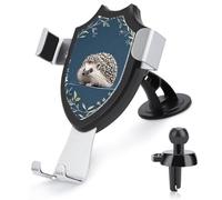 DWTJKMS Simpatico piccolo riccio supporto per telefono cellulare da auto, universale, adatto per tutti gli smartphone e modelli di auto (nero)