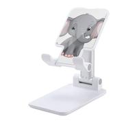 DWTJKMS Simpatico supporto per telefono cellulare a forma di elefante in stile cartone animato, pieghevole, regolabile in altezza, portatile, supporto per cellulare, da scrivania, adatto a tutti gli