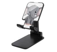 DWTJKMS Simpatico supporto per telefono cellulare a forma di elefante in stile cartone animato, pieghevole, regolabile in altezza, portatile, supporto per cellulare da scrivania, adatto a tutti gli
