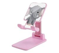 DWTJKMS Simpatico supporto per telefono cellulare a forma di elefante in stile cartone animato, pieghevole, regolabile in altezza, portatile, supporto per cellulare da scrivania, adatto a tutti gli