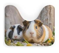 DWTJKMS Simpatico tappetino da bagno a forma di U a forma di GuineaPig, tappetino da bagno assorbente, antimacchia, antiscivolo, per base WC ovale