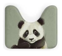 DWTJKMS Simpatico tappetino da bagno a forma di U a forma di panda tappetino da bagno assorbente resistente alle macchie tappetino da bagno antiscivolo per base WC ovale
