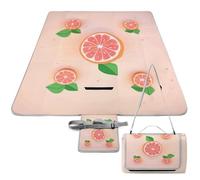 DWTJKMS Simpatico tappetino da picnic a forma di pompelmo, pieghevole, impermeabile, con borsa per tote, grandi tappetini da picnic all'aperto, 147,3 x 147,3 cm, coperta da campeggio per spiaggia