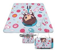 DWTJKMS Simpatico tappetino da picnic per infermiera, pieghevole, impermeabile, con borsa per tote, grande tappetino da picnic all'aperto, 147,3 x 147,3 cm, coperta da campeggio per spiaggia, parco