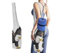 DWTJKMS Sketch of Bald Eagle - Borsa per tappetino da yoga, in tela resistente, con tasca per bottiglia d'acqua e tasca inferiore per tappetino da yoga, adatta alla maggior parte dei tappetini da yoga