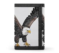 DWTJKMS Sketch of Bald Eagle - Portafoglio minimalista da uomo, sottile, a tre pieghe, alla moda, con antifurto, per carte e contanti