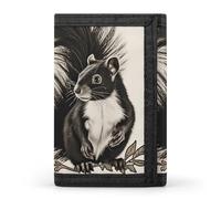 DWTJKMS Skunk, portafoglio minimalista da uomo, sottile, a tre pieghe, alla moda, moderno, antifurto, può contenere carte e contanti