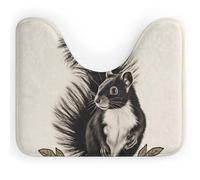 DWTJKMS Skunk - Tappetino da bagno a forma di U, ad asciugatura rapida, assorbente, antimacchia, antiscivolo, per base WC ovale