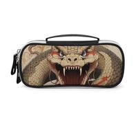DWTJKMS Snake Open Mouth Borsa per il trucco in pelle Portatile Piccolo Organizzatore Cosmetico Impermeabile Borse Da Toilette Pennelli Matite E Viaggio Trucco Accessori