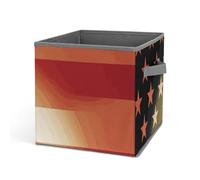 DWTJKMS Soldier Saluting America Flag Cube Organizzatore Contenitori Pieghevole in Tessuto Spesso, Coperte, Vestiti, Scatola di Immagazzinaggio Adatto per Casa Ufficio Guardaroba Abbigliamento