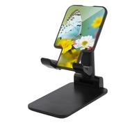 DWTJKMS Spring Butterfly - Supporto per telefono cellulare, pieghevole, regolabile in altezza, portatile, da scrivania, adatto a tutti gli smartphone, colore: nero