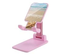 DWTJKMS Starfish Shell e Beach - Supporto per telefono cellulare pieghevole e regolabile in altezza, portatile, per tutti gli smartphone, colore: rosa