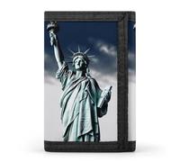 DWTJKMS Statua della Libertà Portafoglio Minimalista Uomo Sottile Trifold Portafogli Moderna Moda Portafogli Antifurto Porta Carte E Contanti