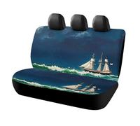 DWTJKMS Stormy Waves - Coprisedile per auto, stile vintage, antiscivolo, per sedile posteriore, durevole, antigraffio, misura universale, adatto per auto, camion e SUV