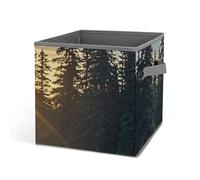 DWTJKMS Sunrise on The Lake Cube Organizer portaoggetti pieghevole in tessuto spesso per coperte, vestiti, adatto per casa, ufficio, guardaroba, abbigliamento e giocattoli