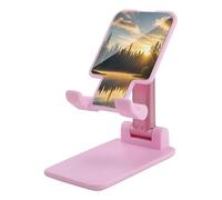 DWTJKMS Sunrise on The Lake - Supporto per telefono cellulare, pieghevole, regolabile in altezza, portatile, per tutti gli smartphone, colore: rosa