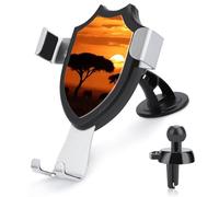 DWTJKMS Sunset African Savanna - Supporto per telefono da auto, universale, adatto per tutti gli smartphone e i modelli di auto (nero)