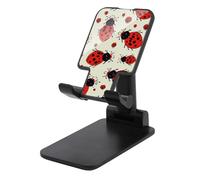 DWTJKMS Supporto per telefono cellulare a forma di coccinella, pieghevole, regolabile in altezza, portatile, per tutti gli smartphone, colore: nero