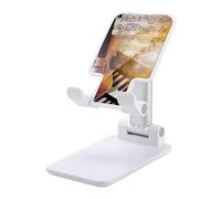 DWTJKMS Supporto per telefono cellulare con note musicali per pianoforte, violino, supporto per telefono cellulare regolabile in altezza Supporto portatile per cellulare da scrivania si adatta a tutti