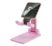 DWTJKMS Supporto per telefono cellulare con stampa di airone grigio in acqua, doppio pieghevole, regolabile in altezza, supporto portatile per cellulare da scrivania, adatto a tutti gli smartphone