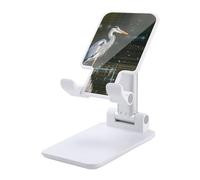 DWTJKMS Supporto per telefono cellulare con stampa di airone grigio in acqua doppio pieghevole, supporto per telefono cellulare regolabile in altezza Supporto portatile per cellulare da tavolo si