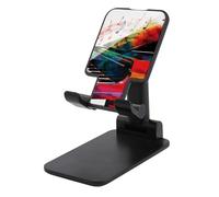 DWTJKMS Supporto per telefono cellulare con tastiera e pianoforte colorato, doppio pieghevole, regolabile in altezza, supporto portatile per cellulare da scrivania, adatto a tutti gli smartphone