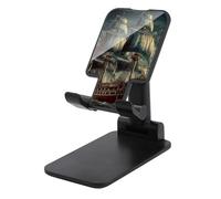 DWTJKMS Supporto per telefono cellulare nautico vintage a vela pirata doppia pieghevole, regolabile in altezza supporto per telefono cellulare portatile da tavolo per tutti gli smartphone, stile nero
