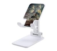 DWTJKMS Supporto per telefono cellulare nautico vintage vela nave pirata doppio pieghevole, regolabile in altezza supporto per telefono cellulare portatile culla per cellulare dock desktop adatto a
