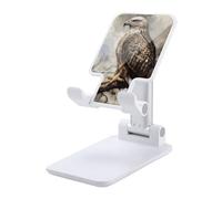 DWTJKMS Supporto per telefono cellulare seduto ad acquerello di Hawk, doppio pieghevole, regolabile in altezza Supporto per telefono cellulare portatile Supporto da tavolo per tutti gli smartphone