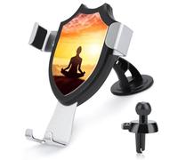 DWTJKMS Supporto universale per cellulare da auto, per meditazione yoga, presa d'aria, adatto per tutti gli smartphone e i modelli di auto (nero)