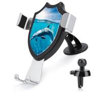 DWTJKMS Supporto universale per telefono cellulare da auto con delfino che nuota nel mare blu, supporto universale per auto, adatto per tutti gli smartphone e modelli di auto (nero)