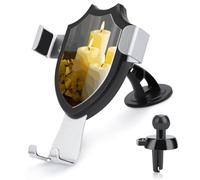 DWTJKMS Supporto universale per telefono cellulare da auto con farfalla gialla con candele bianche, supporto universale per auto, adatto per tutti gli smartphone e modelli di auto (nero)