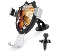 DWTJKMS Supporto universale per telefono cellulare per auto, per pianoforte, violino, note musicali, supporto per telefono cellulare, adatto per tutti gli smartphone e modelli di auto (nero)
